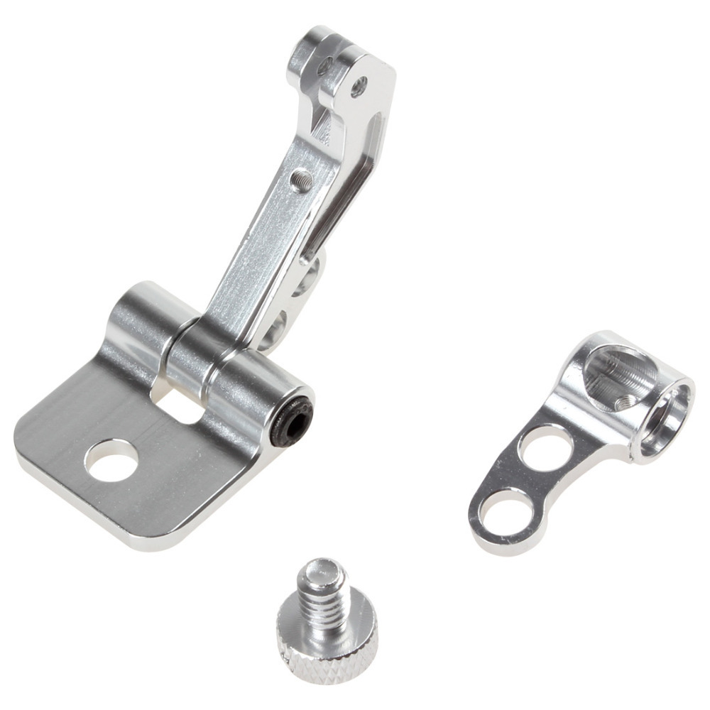 silver cnc aluminum alloy fpv monitor mounting bracket holder support dji / futaba transmitter