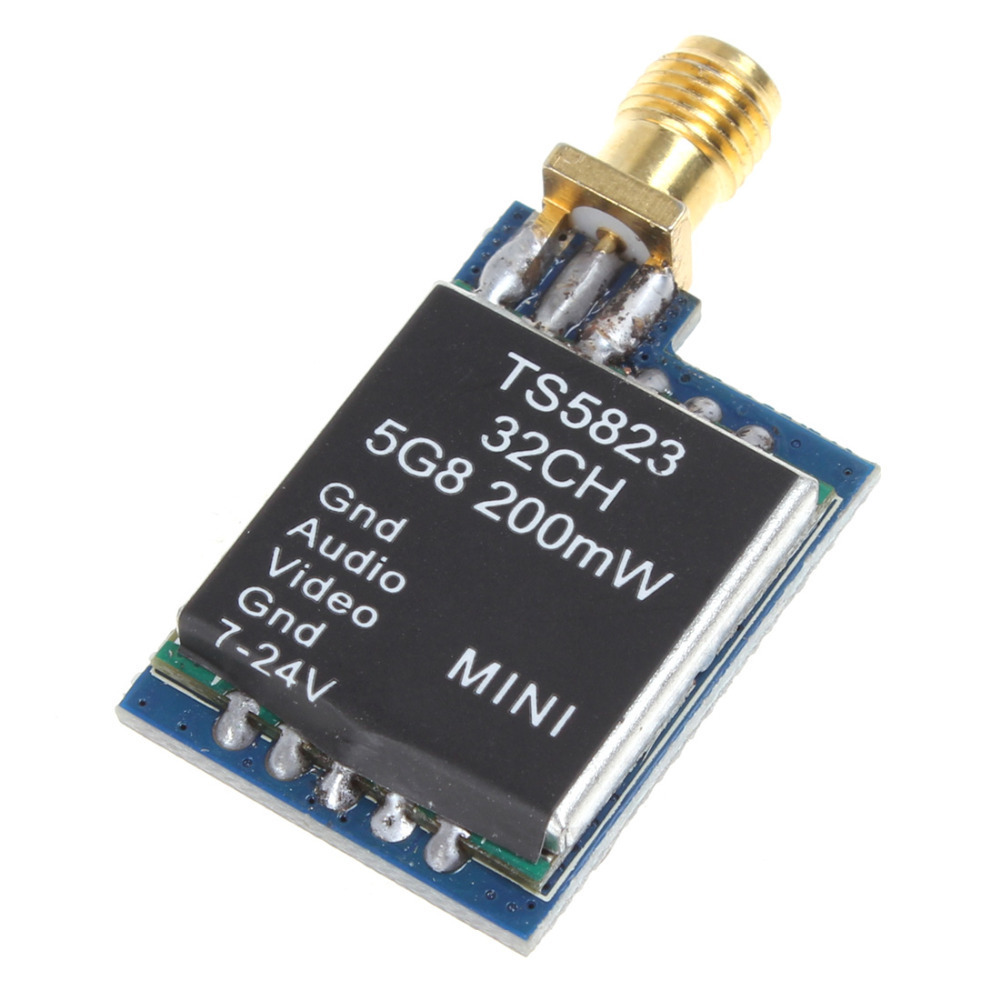 ts5823 5.8g 5.8ghz 200mw 32ch mini fpv wireless audio video av transmitter for dji phantom rc aircraft