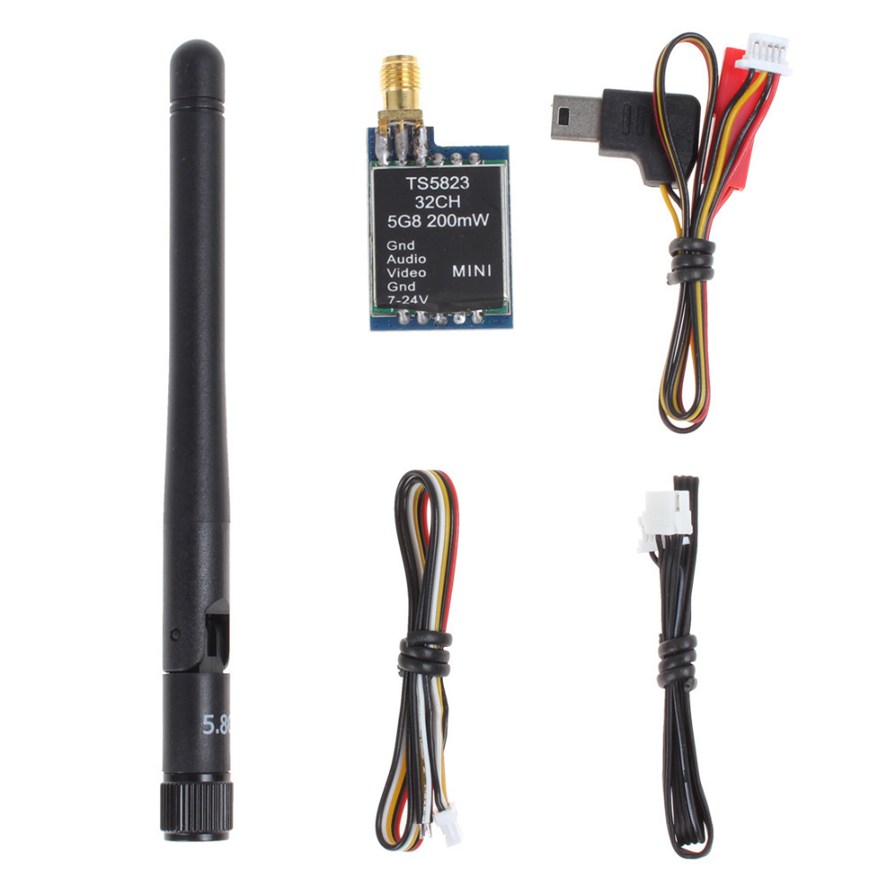 ts5823 5.8g 5.8ghz 200mw 32ch mini fpv wireless audio video av transmitter for dji phantom rc aircraft