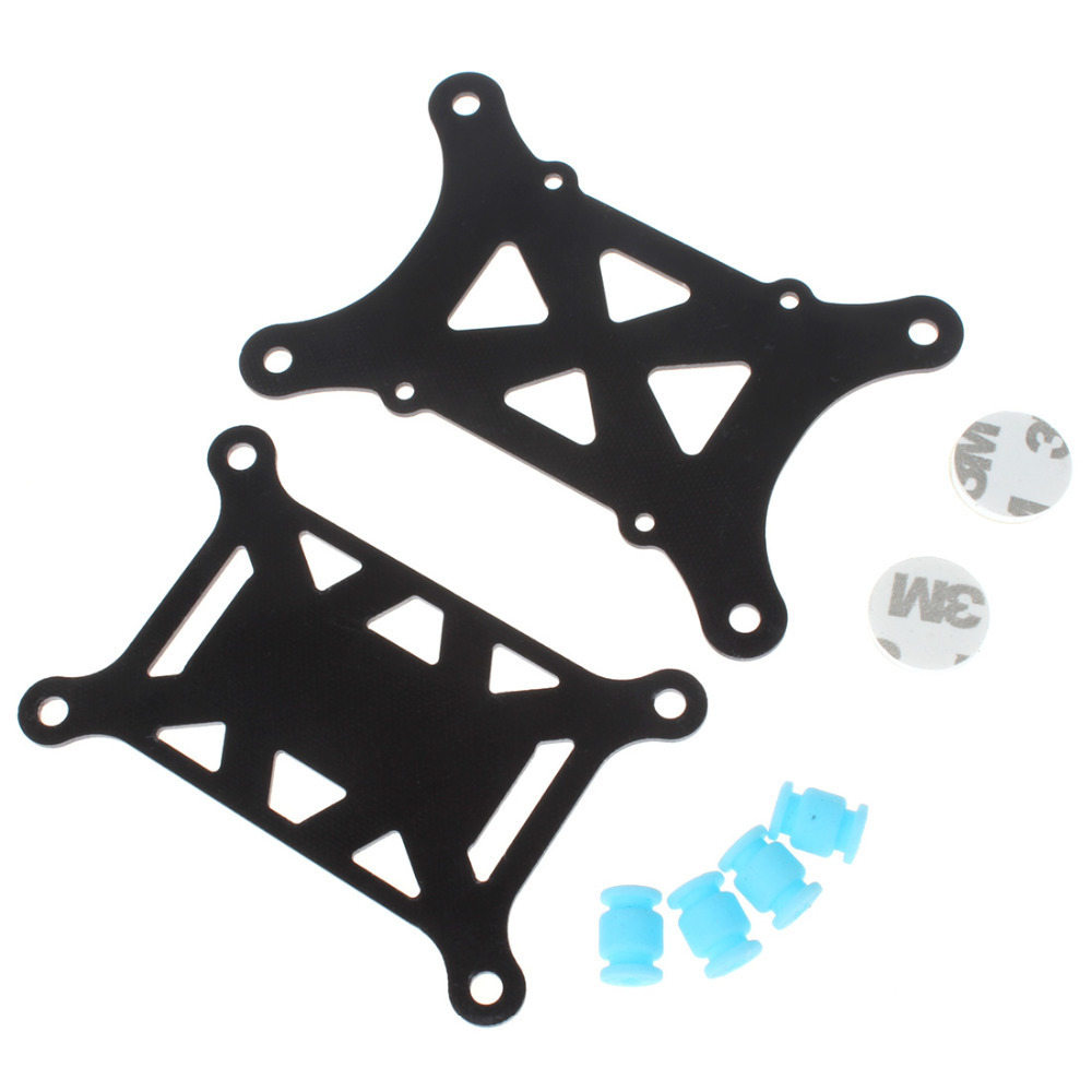 universal mount carbon fiber mount shock absorber plate black dji phantom rc quadcopter