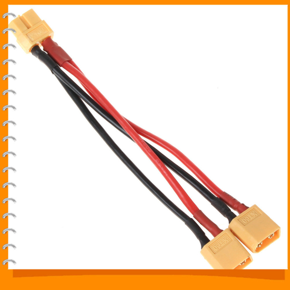 xt60 parallel y harness connector wiring adaptor cable for dji phantom rc quadcopter helicopter aircraftrc lipo batteries