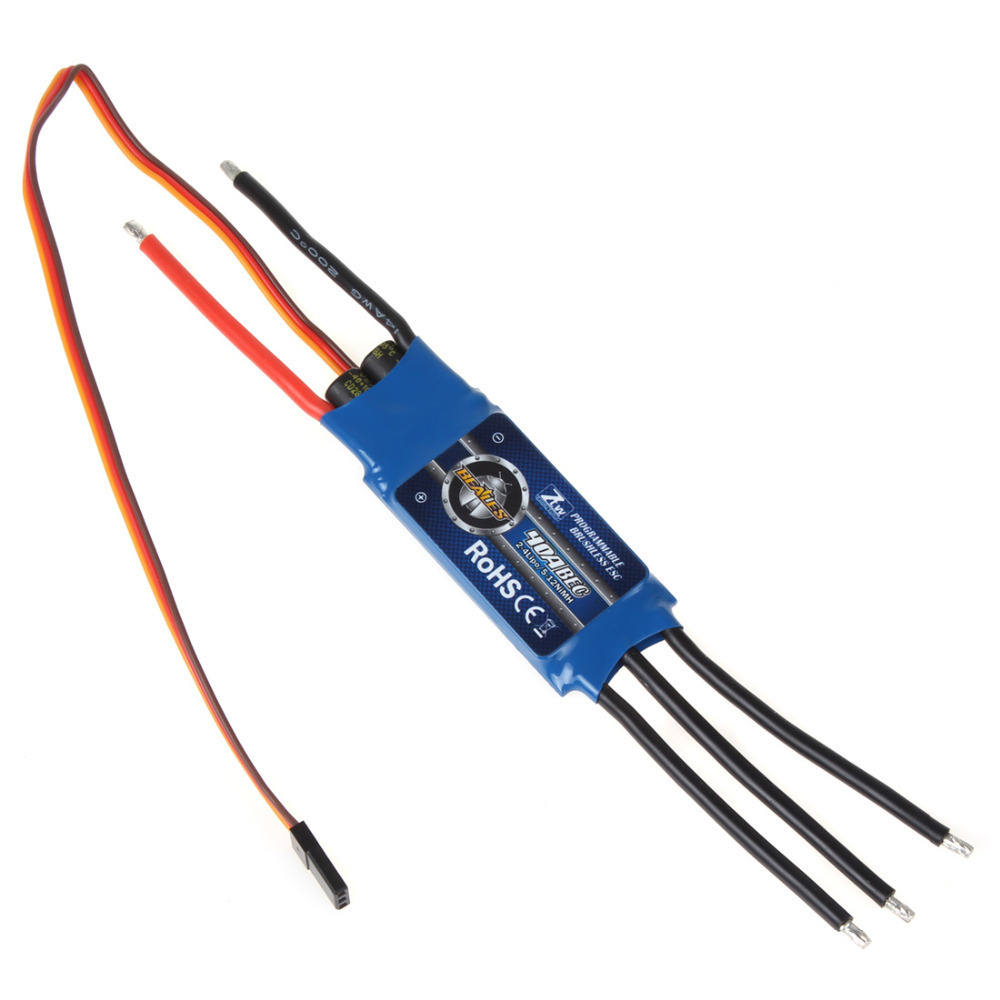 ztw beatle al 40a esc 5v / 3a bec speed controller for rc 400-500 class fixed-wing copters
