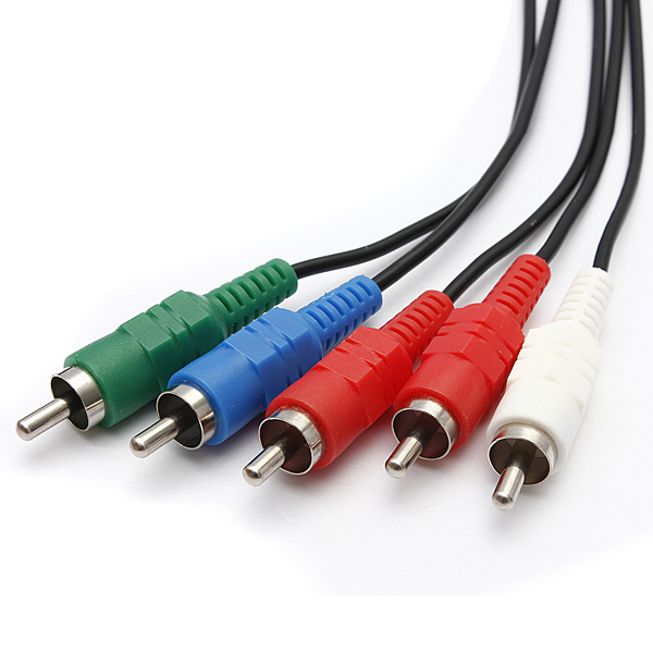 1080p component 5rca av audio video hd tv cable cord for sony for playstation for ps3 for ps2 controller console 2m