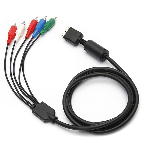 1080p component 5rca av audio video hd tv cable cord for sony for playstation for ps3 for ps2 controller console 2m