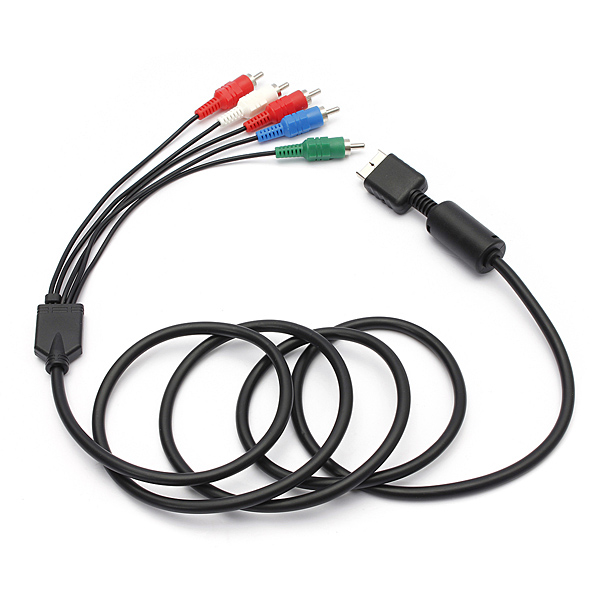 1080p component 5rca av audio video hd tv cable cord for sony for playstation for ps3 for ps2 controller console 2m