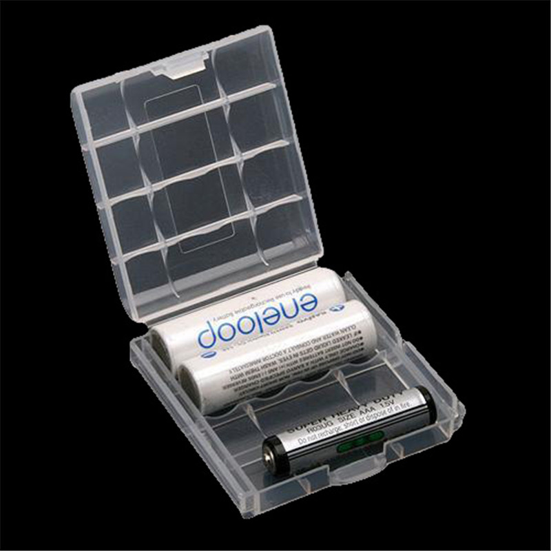 1pc best promotion newest hard plastic battery akku box storage case holder for aa rechargeable battery nimh 1.5v 1.2v