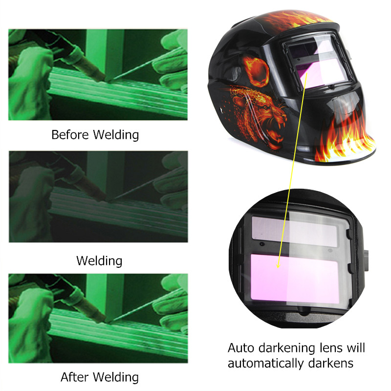 2015 newest durable auto darkening welding helmet mask welders arc tig mig grinding solar powered for welders mask high qulaity