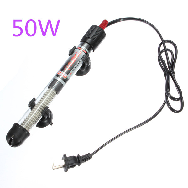 50w aquariums accessories durable submersible heater heating rod for aquarium glass fish tank temperature adjustable