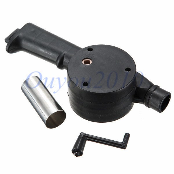 best promotion new outdoor cooking bbq fan air blower for barbecue fire bellows hand crank tool picnic camping bbq