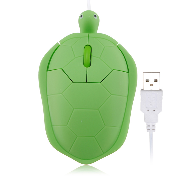 brand new usb 2.0 1000dpi 3d wired optical cute turtle mice mouse for pc laptop