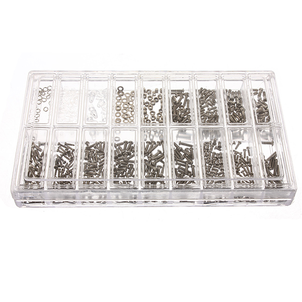 new 900pcs assortment tiny eyeglass sun glasses spectacles screw set repair tool kit