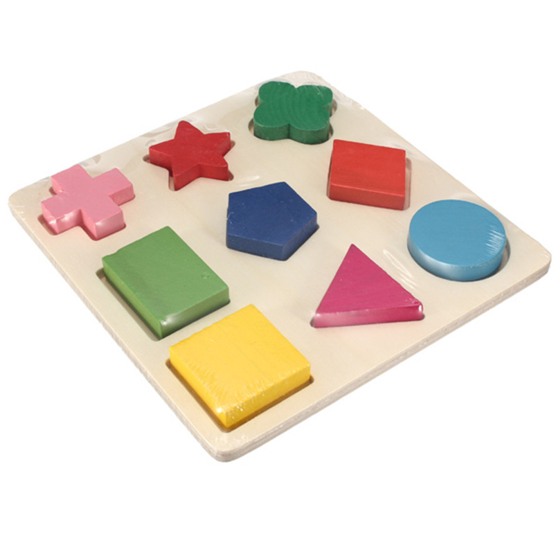 new stylish 9pcs/set shapes bricks wooden plate blocks building baby kids play educational toys new