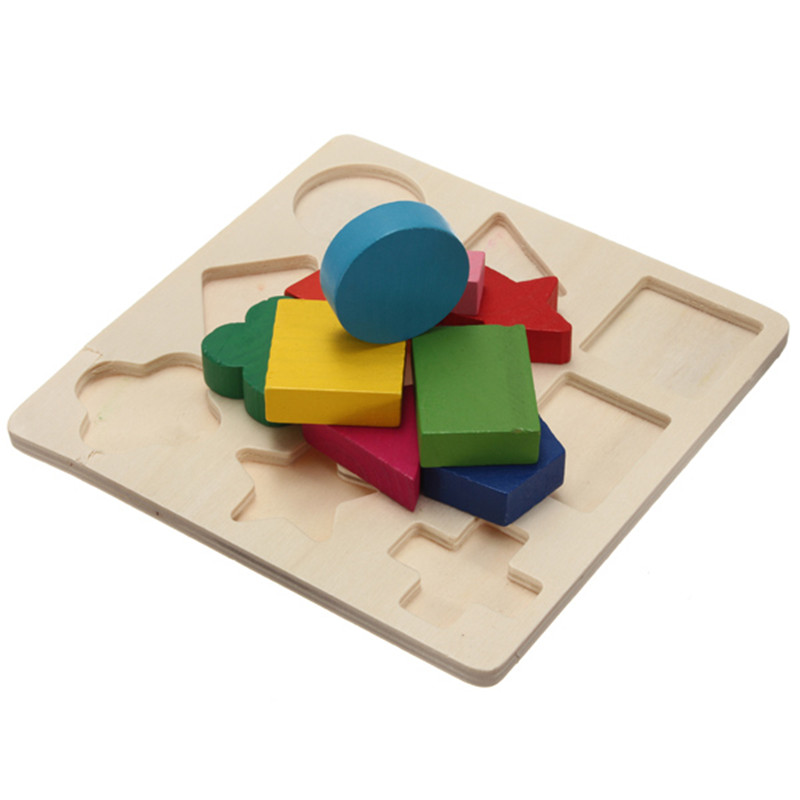 new stylish 9pcs/set shapes bricks wooden plate blocks building baby kids play educational toys new