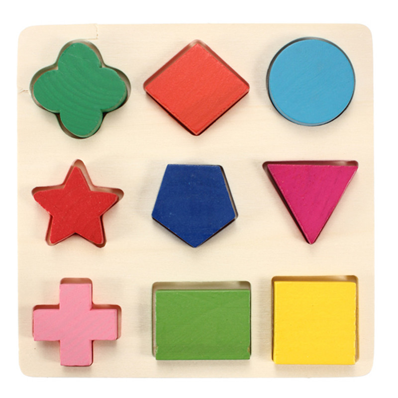new stylish 9pcs/set shapes bricks wooden plate blocks building baby kids play educational toys new
