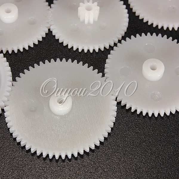 newest 58 styles a pack plastic single and double gears worm gear pulley gear all the module 0.5 robot parts accessories diy