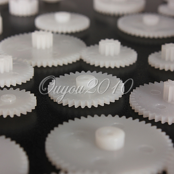 newest 58 styles a pack plastic single and double gears worm gear pulley gear all the module 0.5 robot parts accessories diy