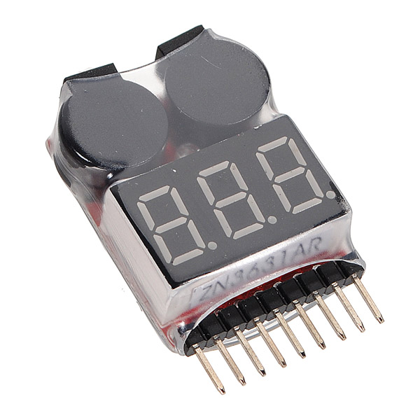 newest li-ion li-fe lipo battery akku tester low voltage buzzer alarm indicator checker tester rc 1s-8s