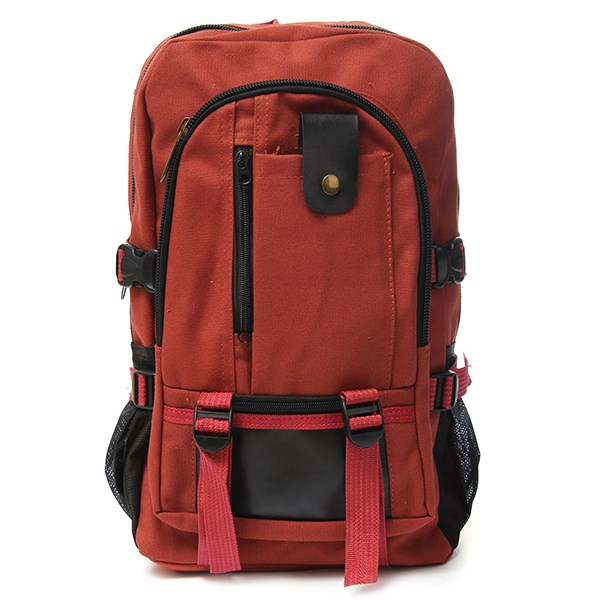 special offer outdoor camping hiking unisex canvas shoulder backpack rucksack school satchel multi functional travel backpack