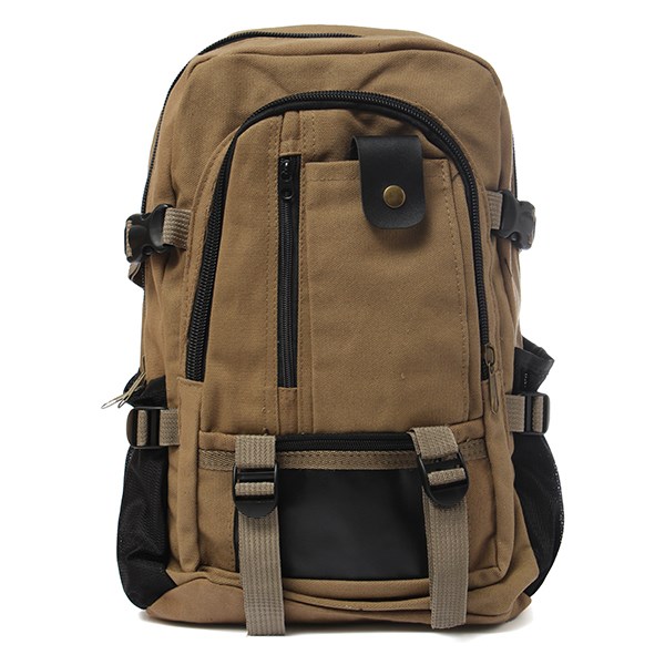special offer outdoor camping hiking unisex canvas shoulder backpack rucksack school satchel multi functional travel backpack