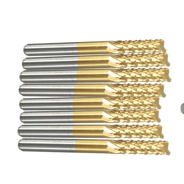 total length 38mm titanium coated 3.175mm carbide engraving bit cnc/pcb machine milling cutter