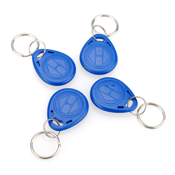 whole new 4pcs/lot proximity id token tag key fob 125khz rfid plastic water resist access control use
