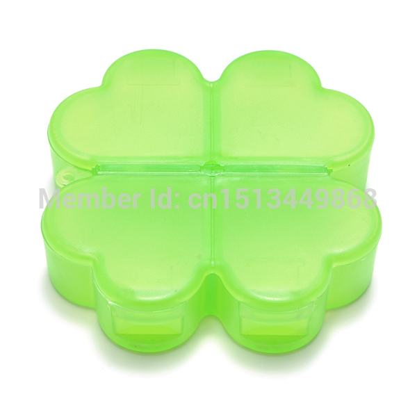 brand new for creative four-leaved clover seal environmental nontoxic storage box portable kit