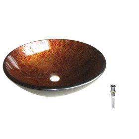 2014 new victory round brown tempered glass vessel sink, water drain 2014 new victory round brown tempered glass vessel sink, water drain