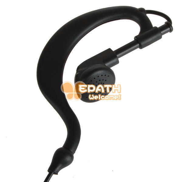 baofeng 2 two way radio ear cup headset hook ptt earpiece earphone for uv-5r series walkie talkie with boom microphone