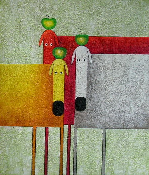abstract animal hand painted oil painting on canvas tds-cx352---50x60cm abstract animal hand painted oil painting on canvas tds-cx352---50x60cm