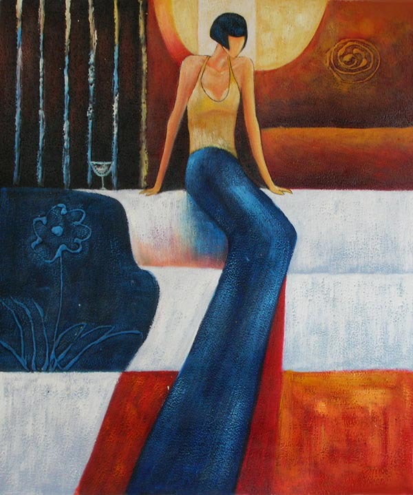 abstract figure hand painted oil painting on canvas tds-cx459---60x90cm abstract figure hand painted oil painting on canvas tds-cx459---60x90cm