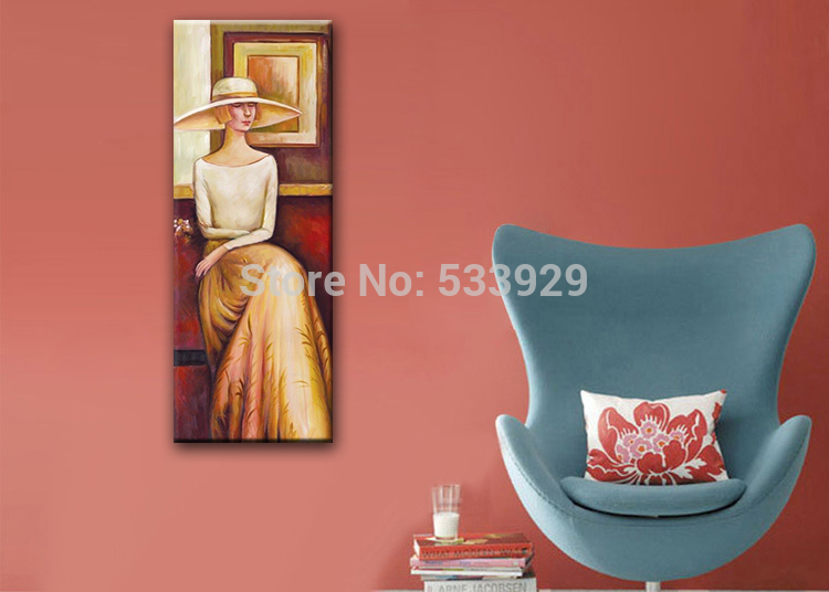 abstract figure modern lady hand painted oil painting on canvas tds-cx206---40x100cm abstract figure modern lady hand painted oil painting on canvas tds-cx206---40x100cm