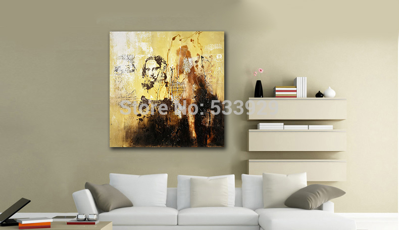 abstract figure mona lisa hand painted oil painting on canvas tds-cx210---60x60cm abstract figure mona lisa hand painted oil painting on canvas tds-cx210---60x60cm