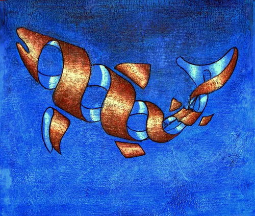 abstract fish hand painted oil painting on canvas tds-cx427---50x60cm abstract fish hand painted oil painting on canvas tds-cx427---50x60cm