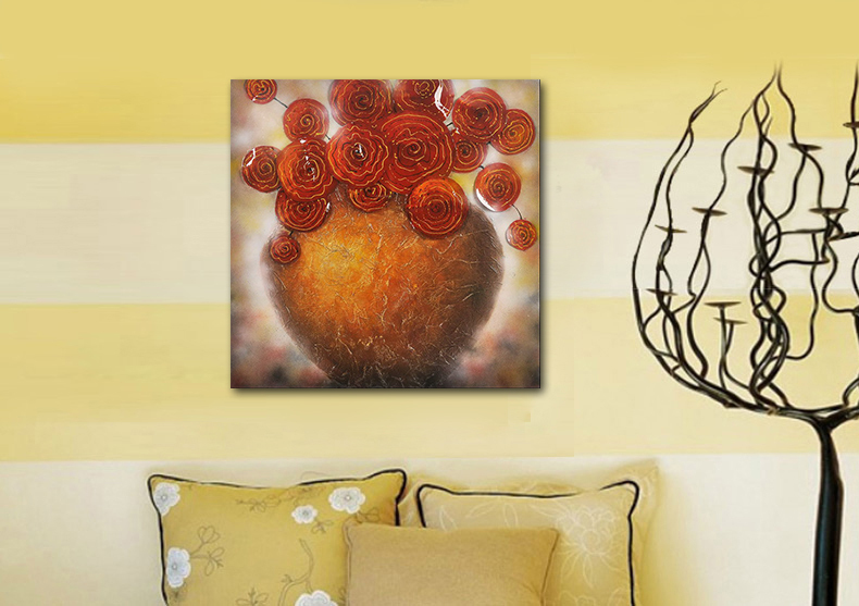 abstract flower hand painted oil painting on canvas tds-cx233---60x60cm