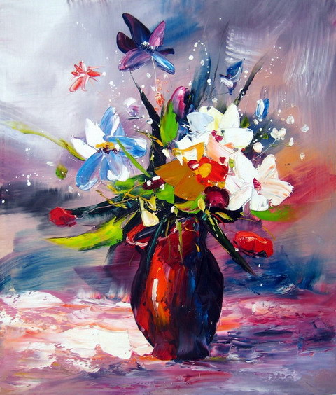 abstract flower hand painted oil painting on canvas tds-cx385---50x60cm abstract flower hand painted oil painting on canvas tds-cx385---50x60cm