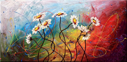 abstract flower hand painted oil painting on canvas tds-cx476---60x120cm abstract flower hand painted oil painting on canvas tds-cx476---60x120cm