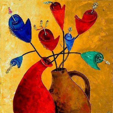 abstract flower hand painted oil painting on canvas tds-cx478---60x60cm abstract flower hand painted oil painting on canvas tds-cx478---60x60cm