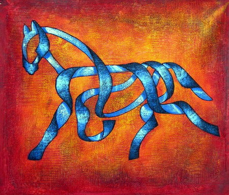 abstract horse hand painted oil painting on canvas tds-cx428---50x60cm abstract horse hand painted oil painting on canvas tds-cx428---50x60cm
