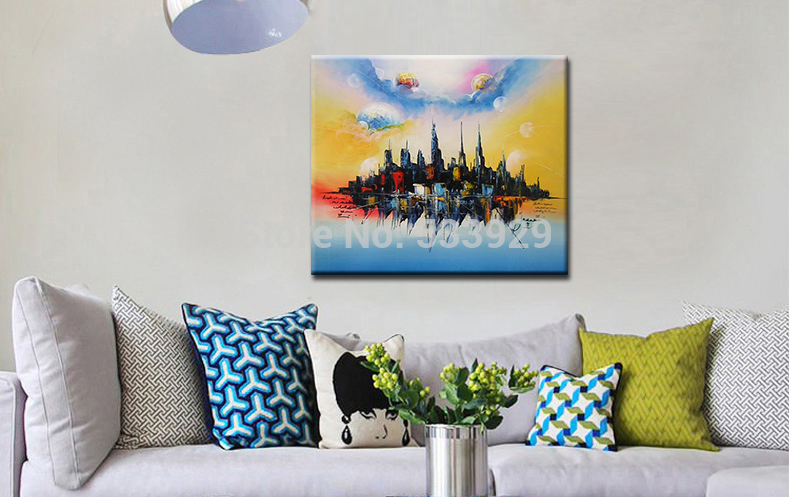 abstract landscape hand painted oil painting on canvas painting canvas wall art picture