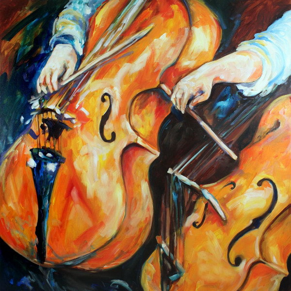 abstract violin hand painted oil painting on canvas tds-cx497---60x60cm abstract violin hand painted oil painting on canvas tds-cx497---60x60cm