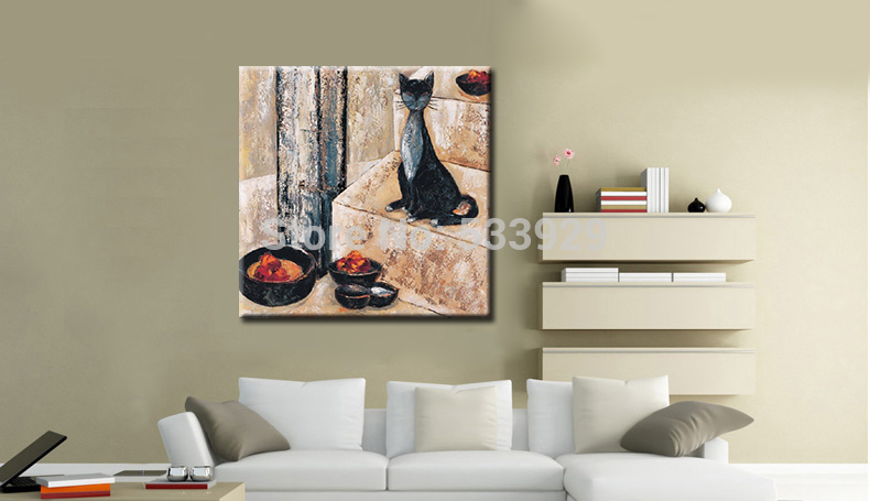 cat oil painting abstract animal hand painted oil painting on canvas oil painting for home decor wall decor cat oil painting abstract animal hand painted oil painting on canvas oil painting for home decor wall decor