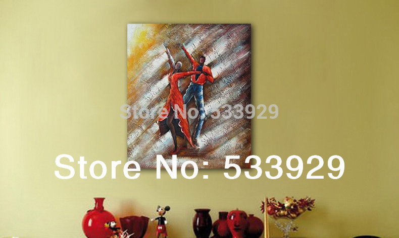 home decor hand painted abstract figure dancers oil painting on canvas tds-cx049