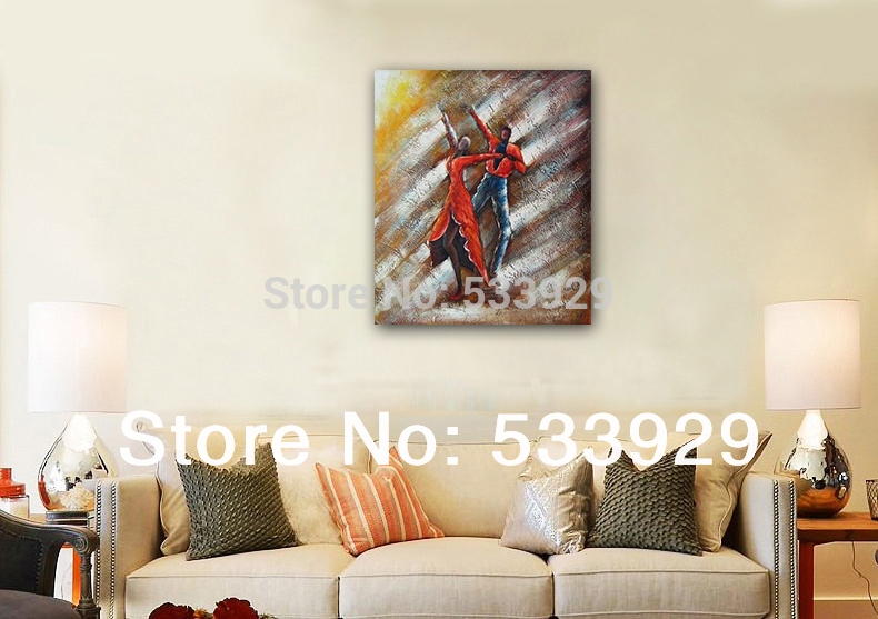 home decor hand painted abstract figure dancers oil painting on canvas tds-cx049