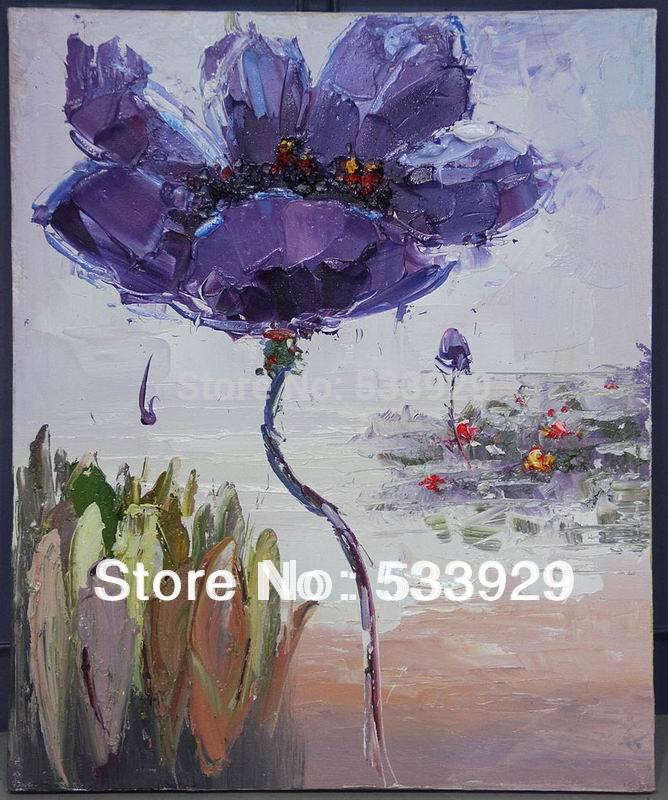 modern tds-cx035 hand painted abstract flower oil painting on canvas for home living room wall decoration