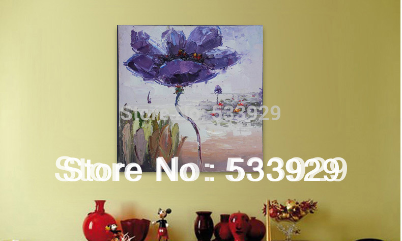 modern tds-cx035 hand painted abstract flower oil painting on canvas for home living room wall decoration