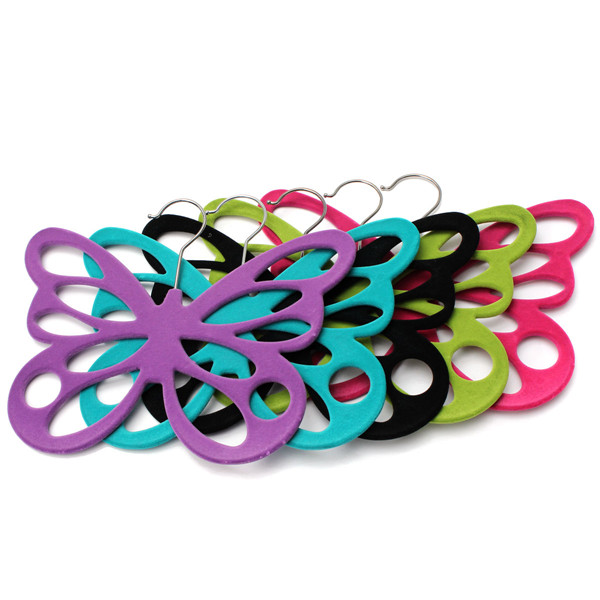 2015 new arrival multi-color butterfly scarf shawl holder hanger hook clothes rack for nonslip scarf tie belt storage holder