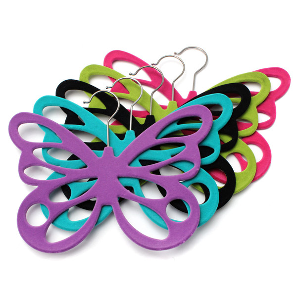2015 new arrival multi-color butterfly scarf shawl holder hanger hook clothes rack for nonslip scarf tie belt storage holder