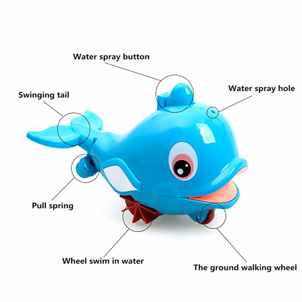 amphibious whale shape baby bath swimming squirting toy pool tub bathing spray