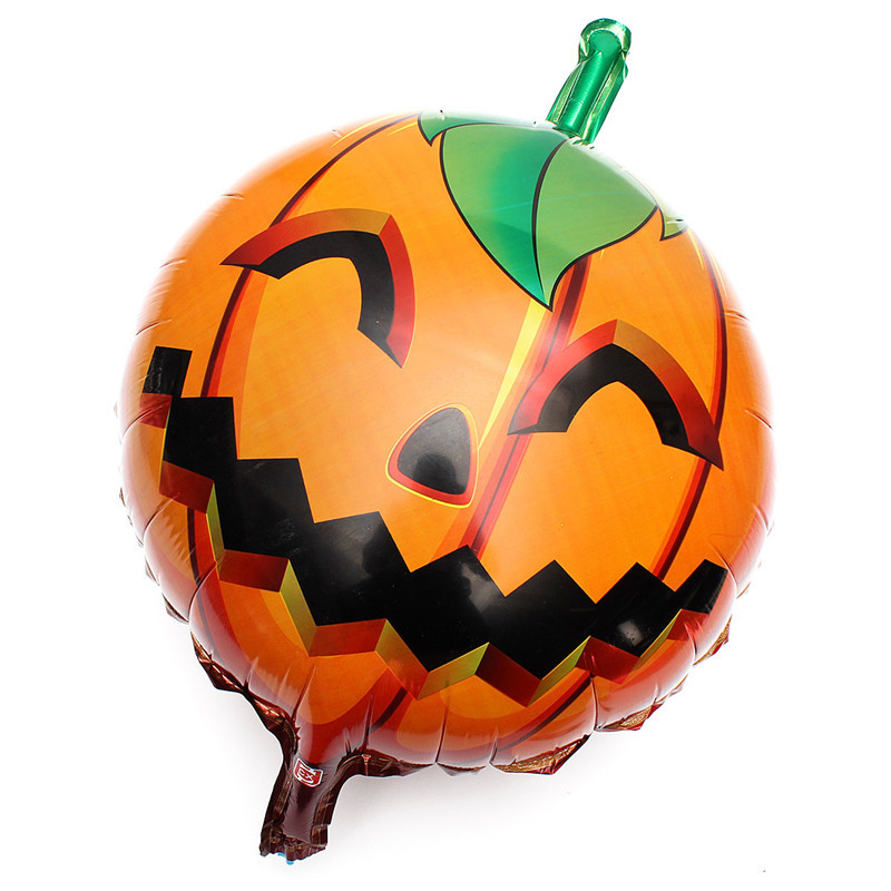 ! new arrival 2015 halloween pumpkin head balloons happy party home decorations props foil balloons whole