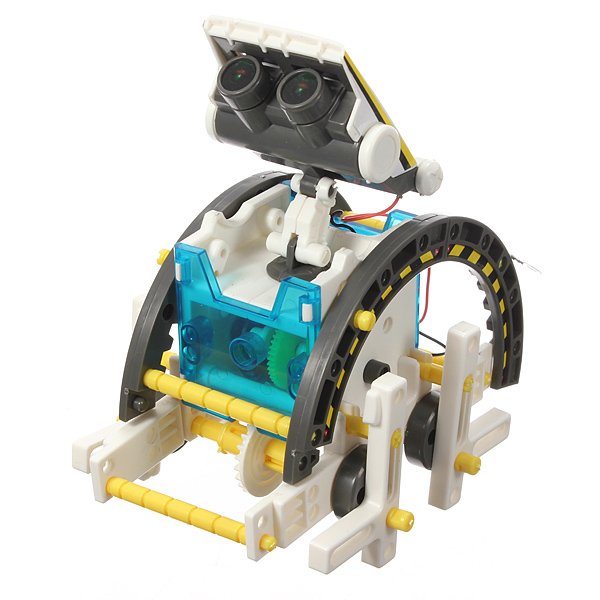 original green energy 14 in 1 assembly rechargeable solar power car robot kit toy for kid gift present